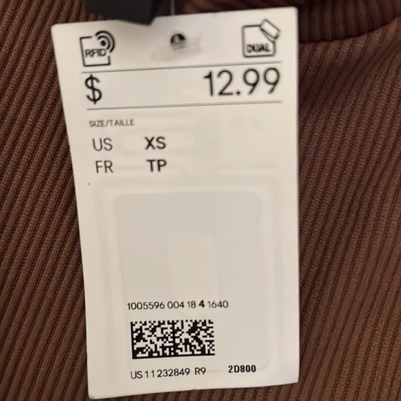 NEW with tags! Brown cropped mock neck. Great for fall! - Picture 2 of 4